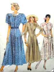 9839 VOGUE LONG FIT FLARE DRESS LENGTHS 1987 PATTERN 12-16